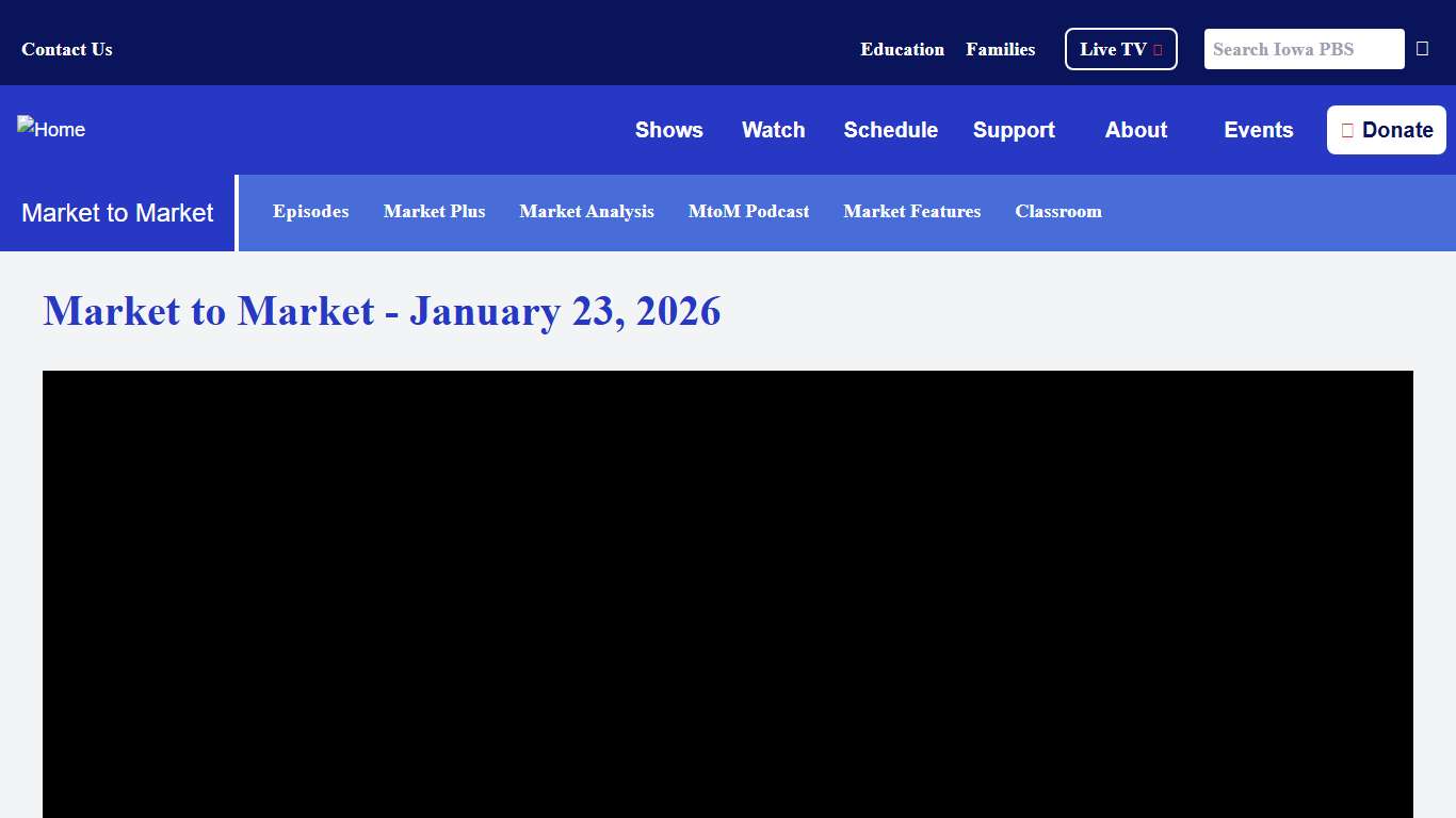 Market to Market - January 23, 2026 Iowa PBS